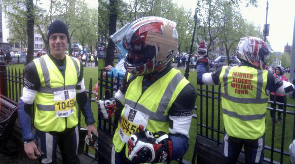 Many thanks to Andy McAllister for completing the 9 mile Belfast marathon walk in full race gear.. not an easy task!