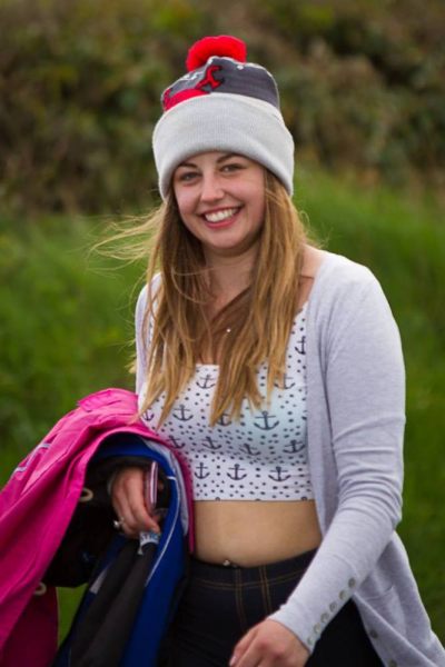 With Lauren Evelyn Day at the Tandragee 100 Race Paddock.