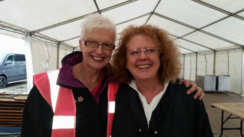 All done… Jan and Lorraine looking for chocolate!