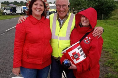 Smiles between the showers...